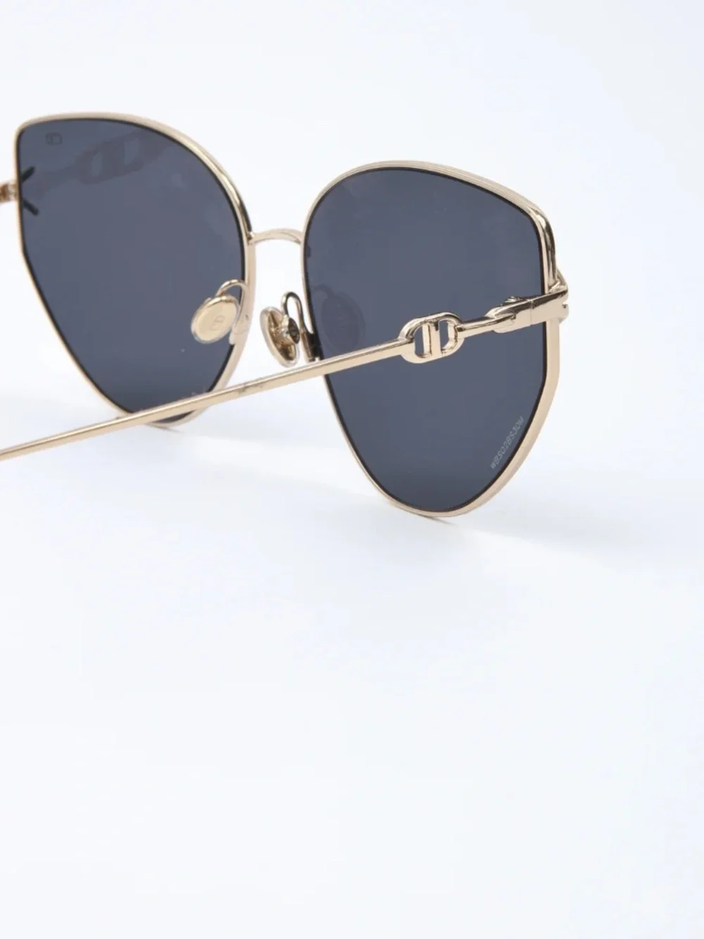 DIOR Gold Frame Gipsy 1 J5G2K Cat Eye Sunglasses - Picture 3 of 10